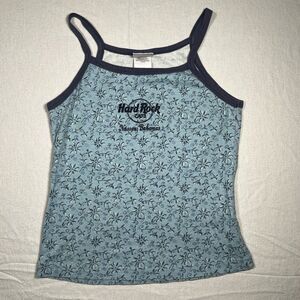 Hard Rock Cafe Floral Tank Top Crop Women’s Size Medium